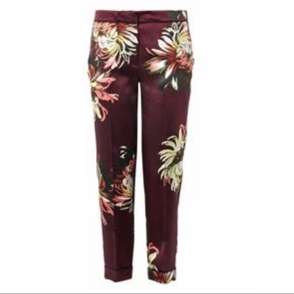 NWT Erdem Gianna Silk trouser in Garden - Picture 2 of 6